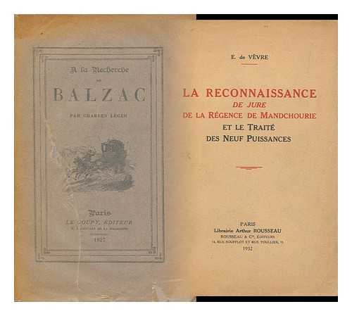 LEGER, CHARLES (1880- ) - A la recherche de Balzac / par Charles Leger