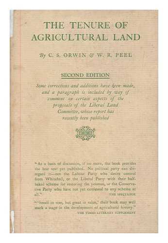 ORWIN, CHRISTABEL S. - The tenure of agricultural land