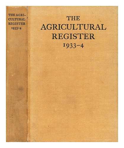 ORWIN, CHARLES STEWART - The agricultural register