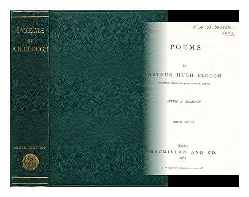 CLOUGH, ARTHUR HUGH - Poems