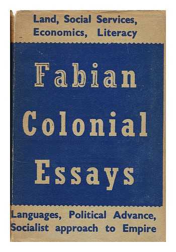 FABIAN SOCIETY (GREAT BRITAIN) - Fabian colonial essays