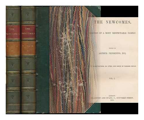 THACKERAY, WILLIAM MAKEPEACE (1811-1863). DOYLE, RICHARD (1824-1883) [ILL.] - The Newcomes : memoirs of a most respectable family / edited by A. Pendennis, Esqre. ; illustrated by Richard Doyle - [complete in 2 volumes]