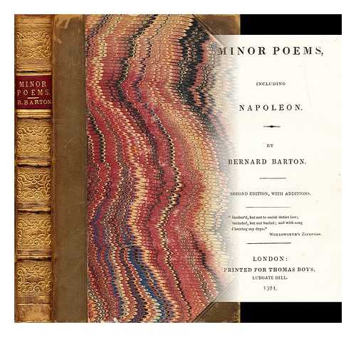 BARTON, BERNARD (1784-1849) - Minor poems, including Napoleon