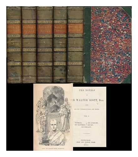 SCOTT, WALTER, SIR (1771-1832) - The novels of Sir Walter Scott, Bart : with all his introductions and notes [Waverley  novels - complete in 5 volumes]