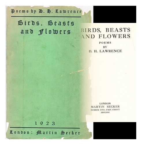 LAWRENCE, D. H. (1885-1930) - Birds, beasts and flowers