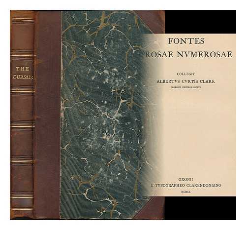 CLARK, ALBERT CURTIS (1859-1937) - A bound collection of his individual pamphlet works on metric and phonetic rhythm in English together with some of his MANUSCRIPT CORRESPONDENCE regarding the works and some related clippings.... ... the published titles include Fontes Prosae Numeroasae. The Cursus in Mediaeval and Vulgar Latin, Prose Rhythm in English...