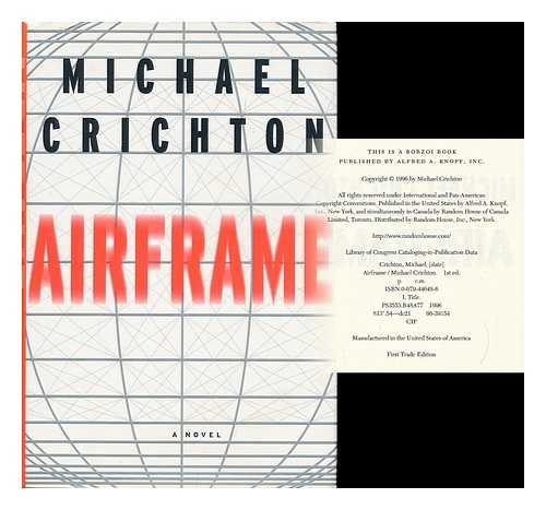 CRICHTON, MICHAEL (1942-2008) - Airframe / Michael Crichton