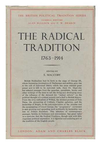 MACCOBY, SIMON (ED.) - The English radical tradition : 1763-1914 / edited by S. MacCoby