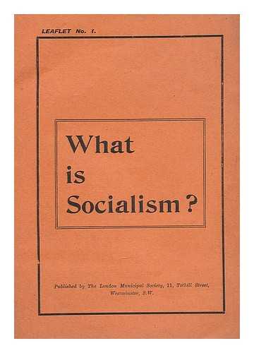 LONDON MUNICIPAL SOCIETY - What is socialism?