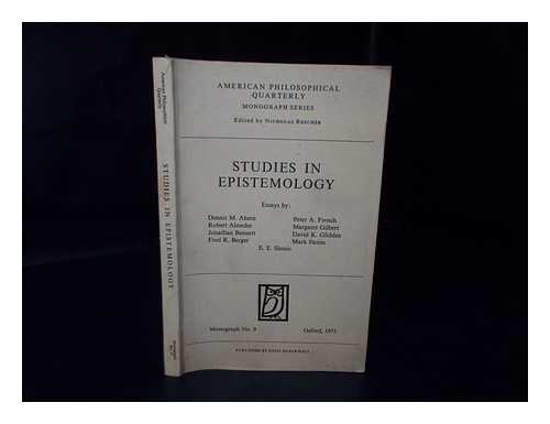 AHERN, DENIS M. [ET AL.] - Studies in epistemology : essays