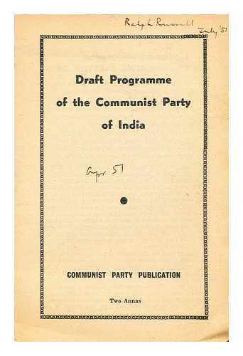 COMMUNIST PARTY OF INDIA - Draft programme of the Communist Party of India