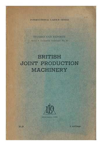 RIEGELMAN, CAROL - British joint production machinery