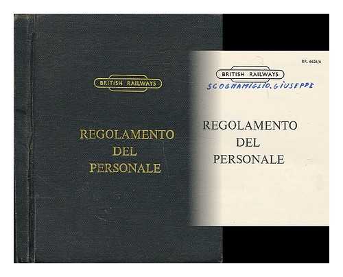 BRITISH RAILWAYS - Regolamento del personale