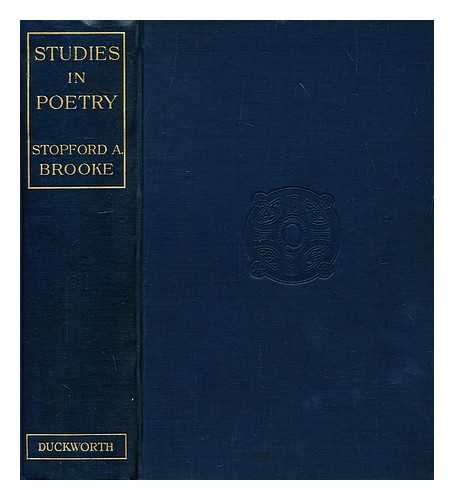 BROOKE, STOPFORD AUGUSTUS (1832-1916) - Studies in poetry