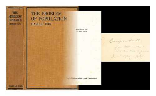 COX, HAROLD - The problem of population