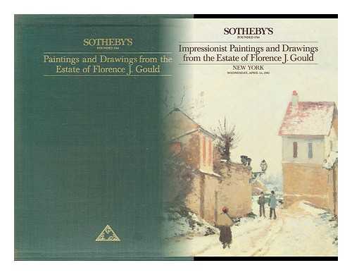 SOTHEBY'S NEW YORK - Impressionist paintings and drawings from the Estate of Florence J. Gould : Auction: Wednesday, April 24, 1985