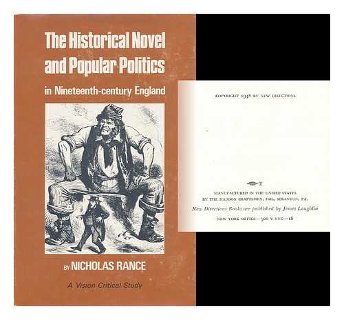 RANCE, NICHOLAS - The Historical Novel and Popular Politics in Nineteenth-Century England