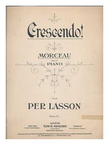 LASSON, PER (1859-1883) - Crescendo : morceau pour piano / par Per Lasson