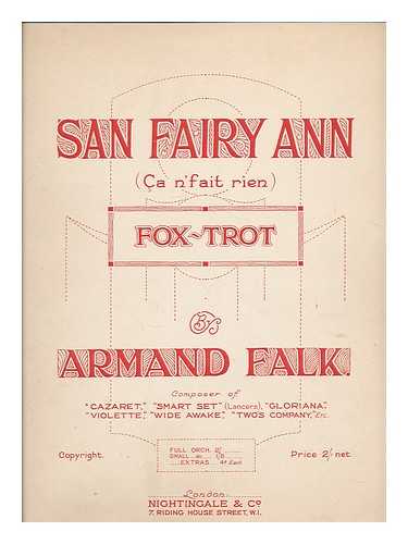 FALK, ARMAND - San Fairy Ann (Ca n'fait rien) : Fox-trot