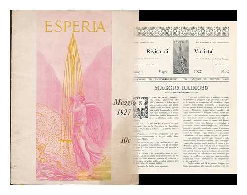 ESPERIA [PERIODICAL] - Esperia : Maggio 1927