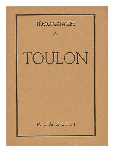 FARGE, YVES (1899-1953) - Toulon / par Yves Farge