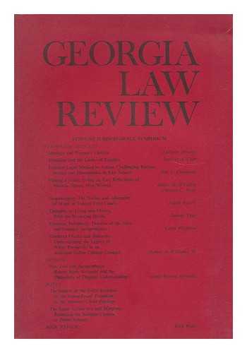 GEORGIA LAW REVIEW - Georgia Law Review - Special Issue; Feminist Jurisprudence Symposium (Summer, 1990)