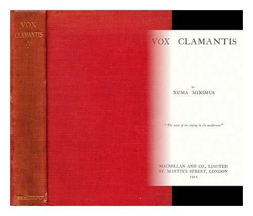 MINIMUS, NUMA - Vox clamantis