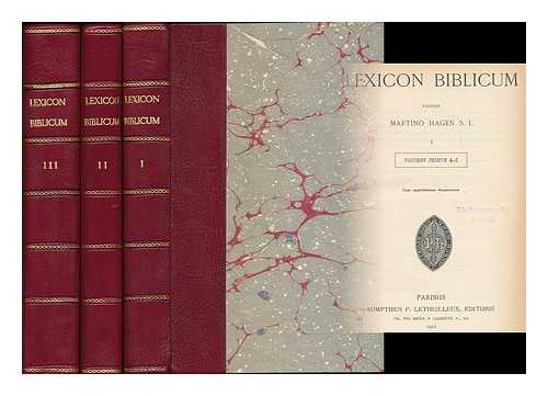 HAGEN, MARTINO - Lexicon biblicum / editore Martino Hagen - [Complete in 3 volumes]