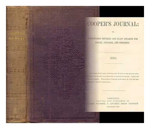 COOPER'S JOURNAL - Cooper's journal, or, Unfettered thinker and plain speaker for truth, freedom, and progress