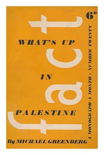 GREENBERG, MICHAEL - What's up in Palestine