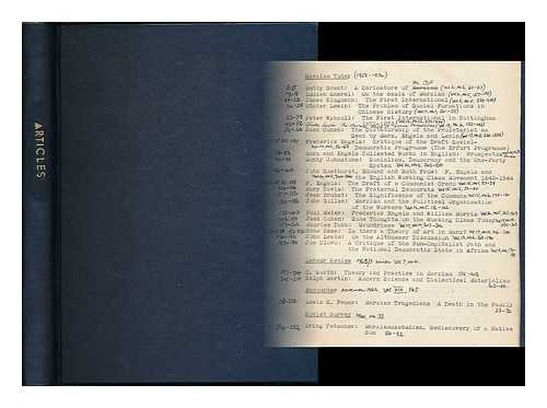 ENGELS, FREDERICH ; DAUTRY, JEAN [ET AL.] - Marxism today - Labour Review - Encounter - Soviet Survey [selection of articles in 1 volume]