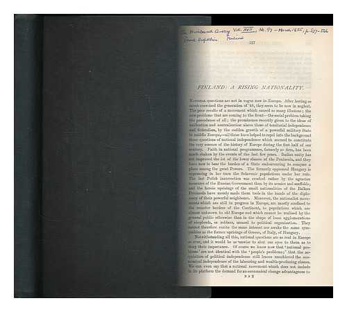 KROPROTKIN, PETER (1842-1921) ; WILDE, OSCAR [ET AL.] - Nineteenth Century - Revue des dex Mondes - National Review [various journal articles bound in 1 volume]