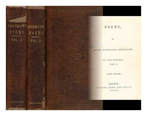 LONGFELLOW, HENRY W. - Poems by Henry Wadsworth Longfellow in two volumes