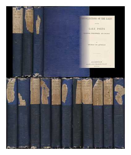 DE QUINCEY, THOMAS (1785-1859) - The works of Thomas De Quincey [14 volumes]