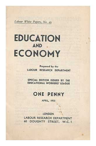 LABOUR RESEARCH DEPARTMENT - Education and economy