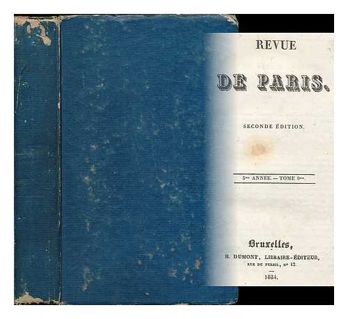 DUMAS, ALEXANDRE (1802 - 1870) [ET AL.] - Revue de Paris : seconde edition : 5me annee - tome 9