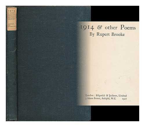 BROOKE, RUPERT (1887-1915) - 1914 & other poems
