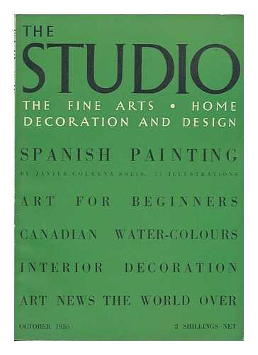 THE STUDIO, LONDON - The Studio : the fine arts - home decoration and design : number 523, volume 112, October 1936