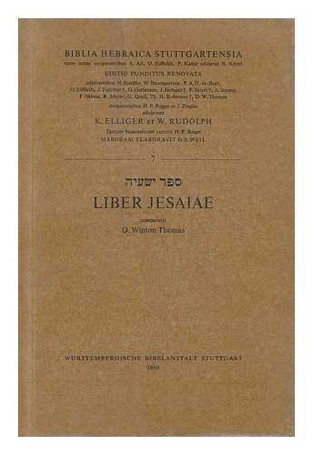 THOMAS, DAVID WINTON (1901-1970) - Liber Jesaiae / praeparavit D. Winton Thomas