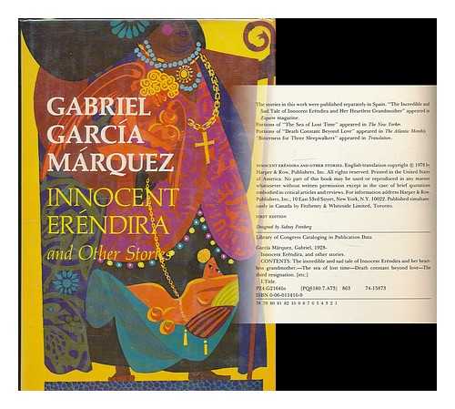 GARCIA MARQUEZ, GABRIEL (1928- ) - Innocent Erendira, and other stories / Gabriel Garcia Marquez ; translated from the Spanish by Gregory Rabassa