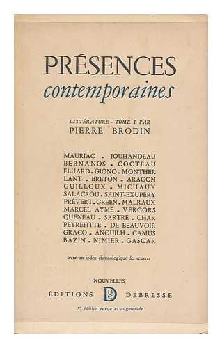 BRODIN, PIERRE - Presences Contemporaines
