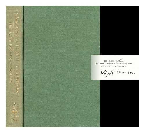 THOMSON, VIRGIL. EDITED BY TIME AND VANESSA WEEKS PAGE - Selected Letters of Virgil Thomson