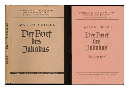 DIBELIUS, MARTIN (1883-1947) - Der Brief des Jakobus / erklart von Martin Dibelius