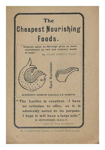 GOSLETT, CLARE - The cheapest nourishing foods