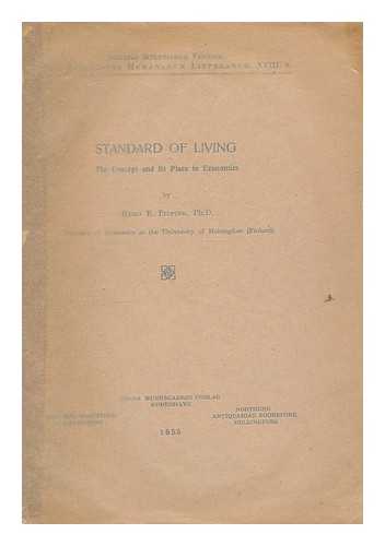 PIPPING, HUGO EDVARD (1895-) - Standard of living : the concept and its place in economics