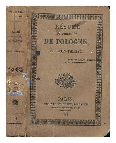 THIESSE, LEON - Resume de l'histoire de Pologne