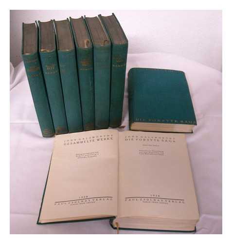GALSWORTHY, JOHN (1867-1933) - Gesammelte Werke / John Galsworthy ; einzig berechtigte, vom Dichter genehmigte deutsche Ausgabe [8 volumes]