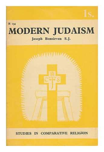 BONSIRVEN, JOSEPH - Modern Judaism