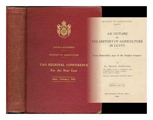 EGYPTIAN GOVERNMENT. MINISTRY OF AGRICULTURE - FAO regional conference for the Near East : Cairo, February, 1948 [22 pamplets and short titles relating to agriculture in Egypt, professionally bound in 1 volume.]