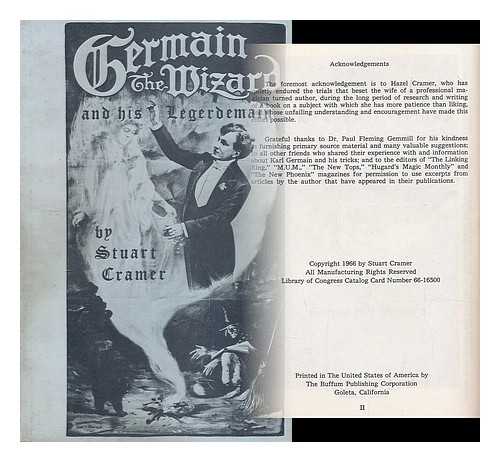 CRAMER, STUART - Germain the wizard and his legerdemain